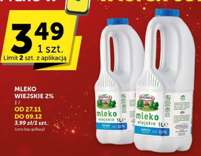 Mleko wiejskie 2% promocja w Euro Sklep