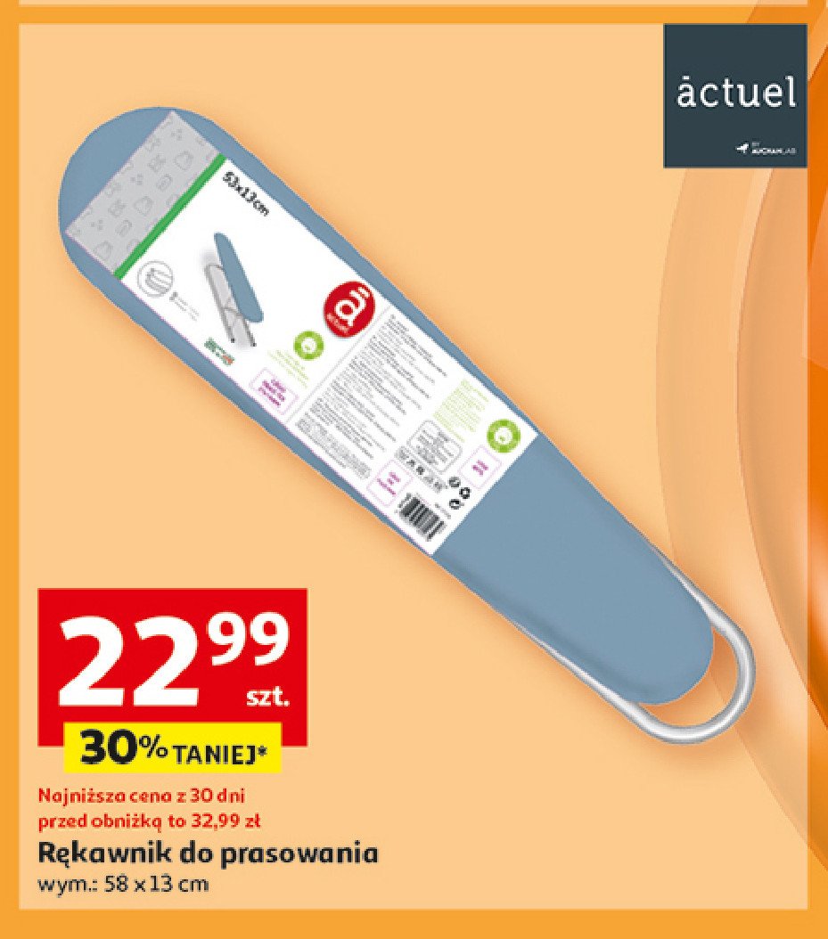 Rękawnik do prasowania 58 x 13 cm Actuel promocja w Auchan