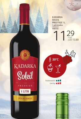 Wino Kadarka Soleil Prestige 1L promocja w Selgros
