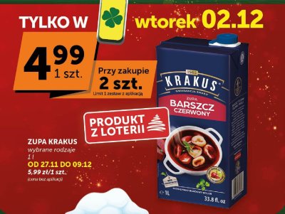 Zupa Krakus Barszcz Czerwony wybrane rodzaje promocja w ABC