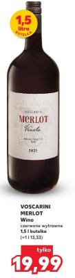 Wino Voscarini Merlot czerwone wytrawne promocja w Kaufland