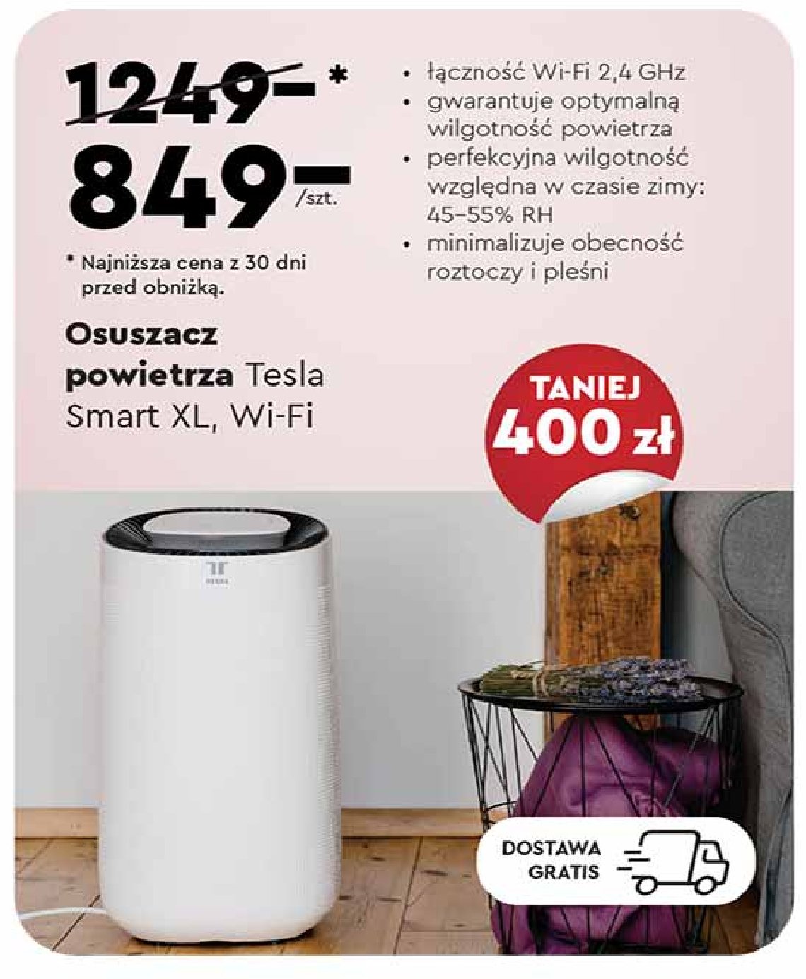 Osuszacz powietrza smart xl TESLA promocja