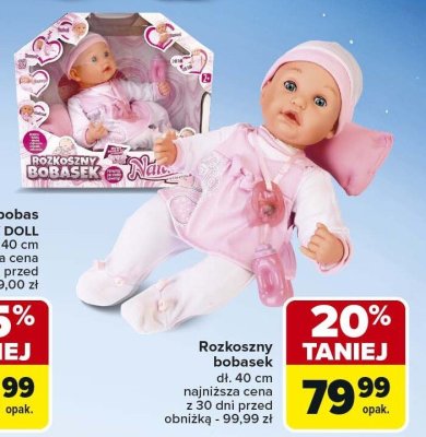 Rozkoszny bobasek dł. 40 cm promocja w Carrefour Market