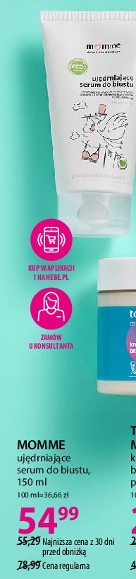 Serum do biustu ujędrniające Momme mother natural care promocja