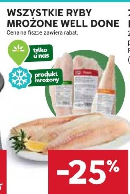 Ryby mrożone Well Done promocja w Stokrotka