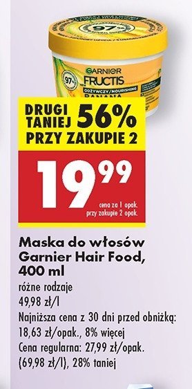 Maska do włosów banana Garnier fructis hair food promocja