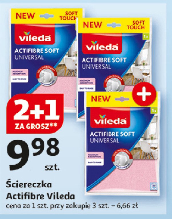 Ściereczka actifibre soft Vileda promocja w Auchan