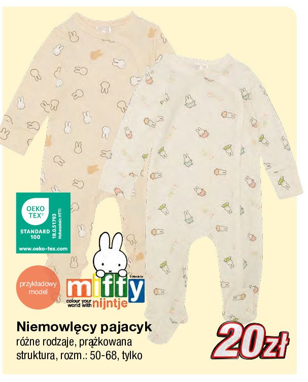 Pajacyk niemowlęcy miffy promocja
