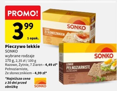 Pieczywo lekkie SONKO promocja w Intermarche