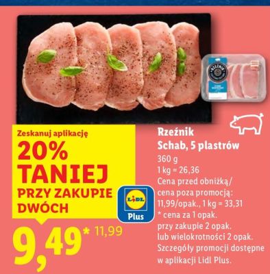 Schab 5 plastrów Rzeźnik promocja w Lidl