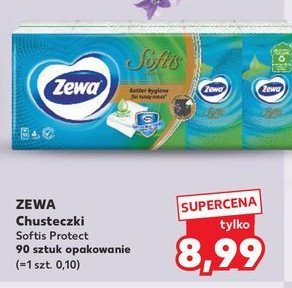 Chusteczki kosmetyczne softis protect Zewa promocja w Kaufland