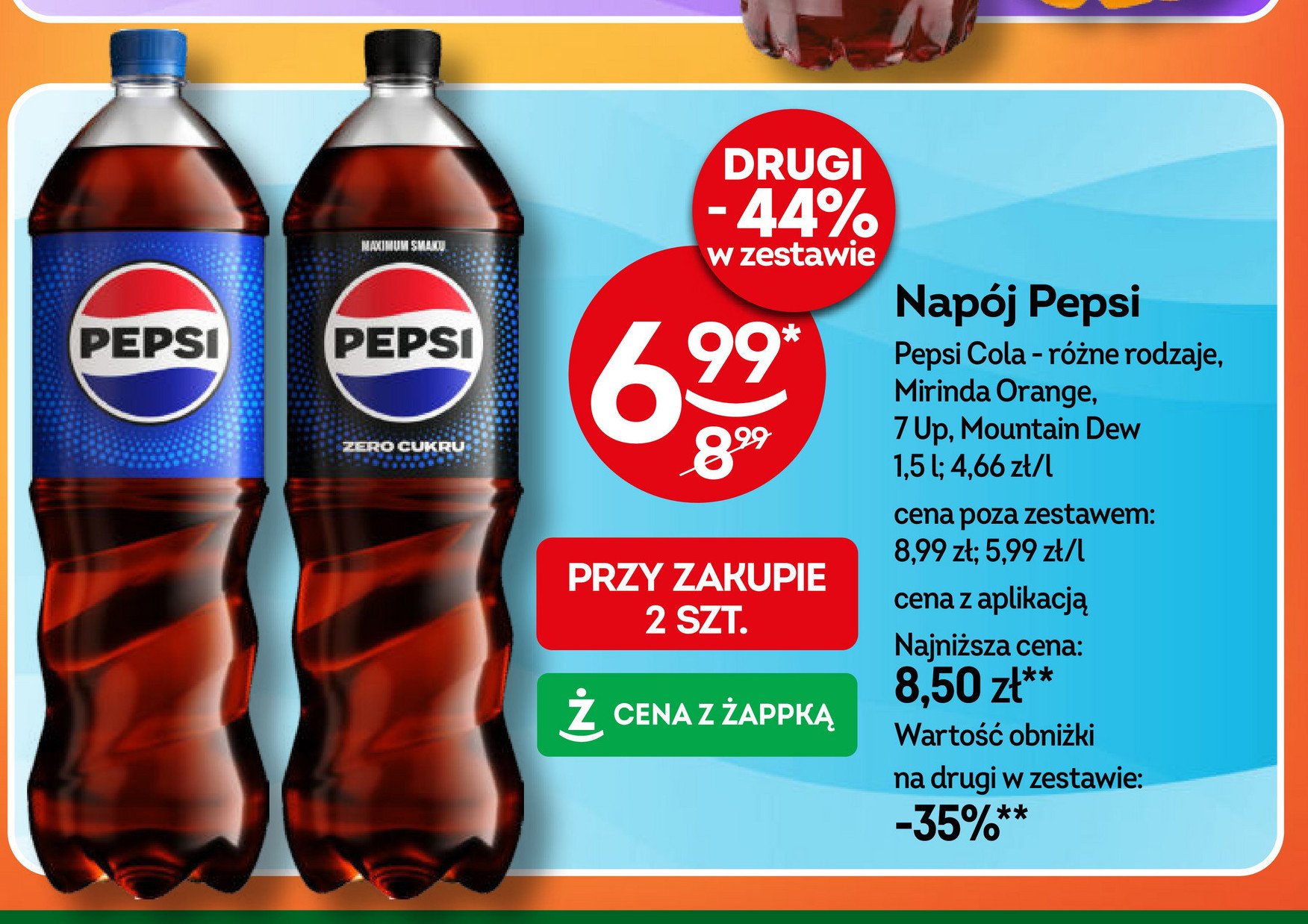 Napój Mountain Dew promocja w Żabka