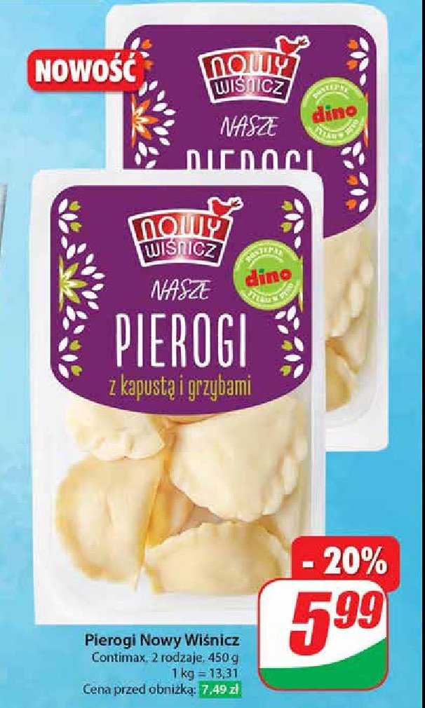 Pierogi z kapustą i grzybami Nowy wiśnicz promocja