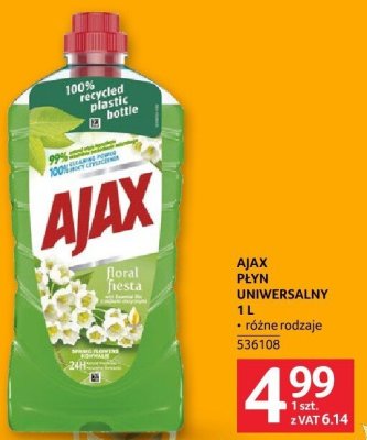 Płyn uniwersalny Ajax 1 L różne rodzaje promocja w Selgros