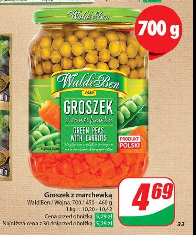 Groszek z marchewk膮 Waldiben promocja
