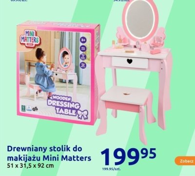Stolik do makijażu drewniany promocja w Action