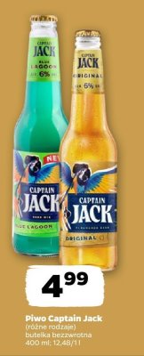 Piwo Captain Jack (różne rodzaje) butelka bezwrotna promocja w Netto