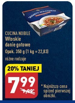 Danie spaghetti bolognese Cucina nobile promocja