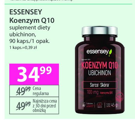 Koenzym q10 Essensey promocja w Hebe