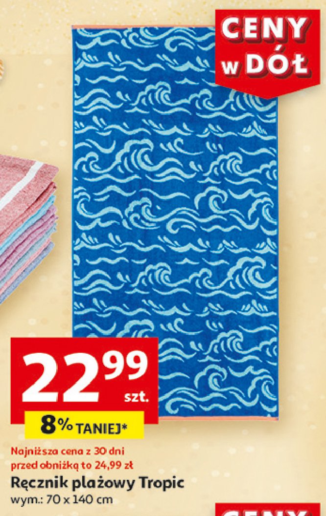 Ręcznik plażowy tropic 70 x 140 cm Actuel promocja