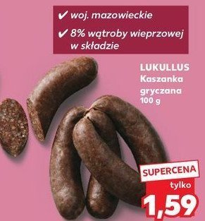 Kaszanka grillowa Lukullus promocja w Kaufland