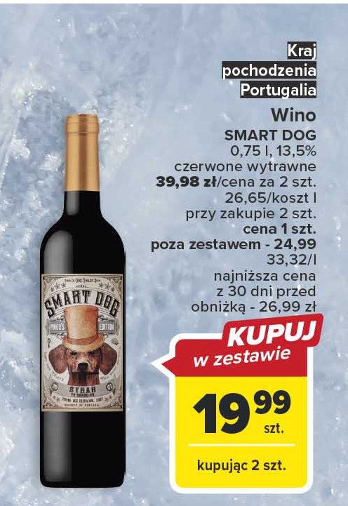 Wino Smart dog shiraz promocja