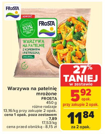 Warzywa na patelnię z koperkiem i pietruszką Frosta promocja w Carrefour Market