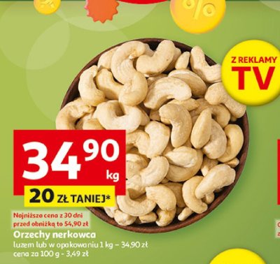 Orzechy nerkowca luzem Auchan promocja