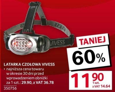 LATARKA CZOŁOWA VIVESS promocja w Selgros
