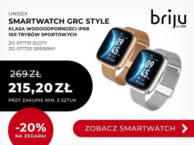 Zegarek Smartwatch GRC STYLE srebrny unisex Garett promocja w Briju
