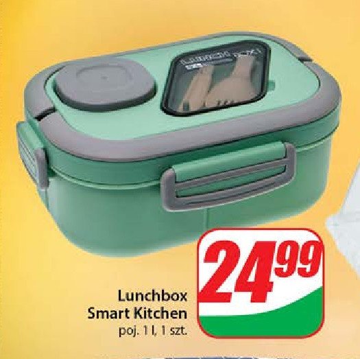 Lunchbox ze sztućcami fresh Smart kitchen promocja w Dino