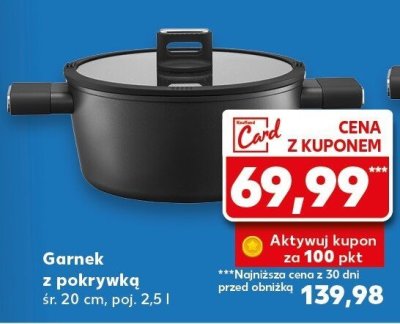 Garnek z pokrywką śr. 20 cm, poj. 2,5 l z linii Cesar marki Ambition promocja w Kaufland
