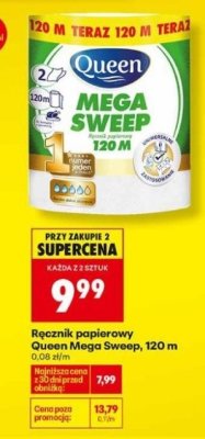 Ręcznik papierowy Queen Mega Sweep promocja w Biedronka