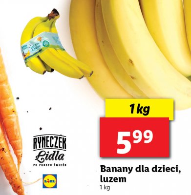 Banany dla dzieci Ryneczek lidla promocja