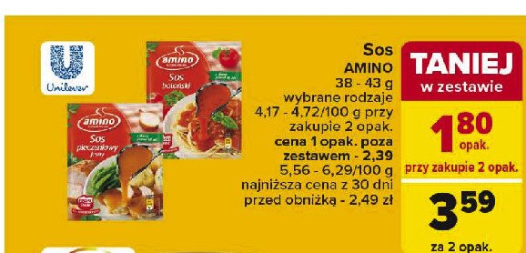 Sos boloński Amino promocja