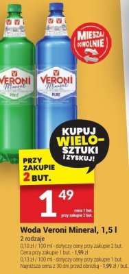 Woda Veroni Mineral 1,5l promocja w Twój Market