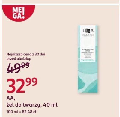 Żel do twarzy  promocja w Rossmann