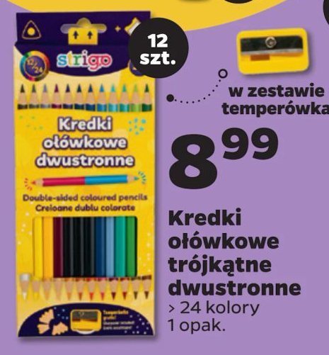 Kredki ołówkowe trójkątne Strigo promocja