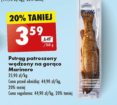 Pstrąg patroszony wędzony na gorąco Marinero promocja