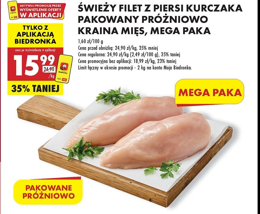 Filet z piersi kurczaka Kraina mięs promocja w Leclerc
