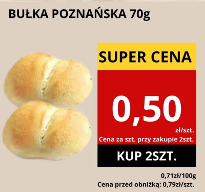 Bułka poznańska 70g promocja w Supeco