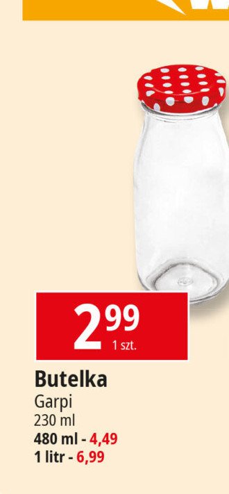 Butelka szklana 230 ml Garpi promocja