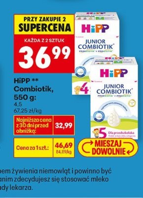 Mleko HiPP Combiotik 550g promocja w Biedronka