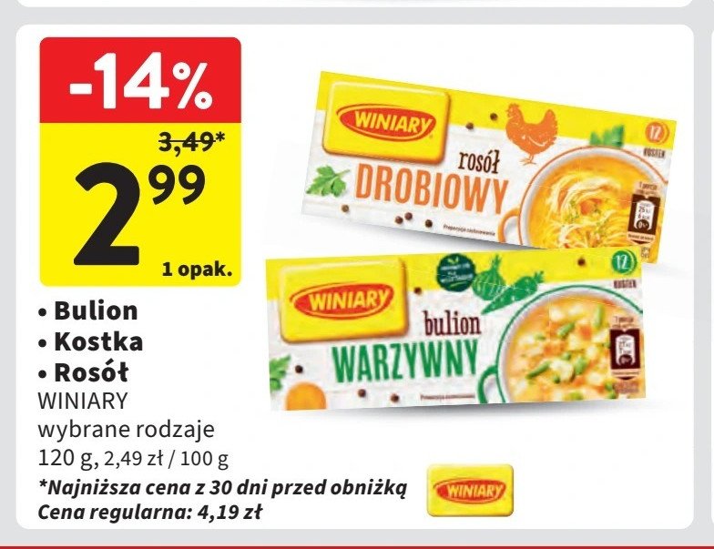 Bulion warzywny Winiary promocja