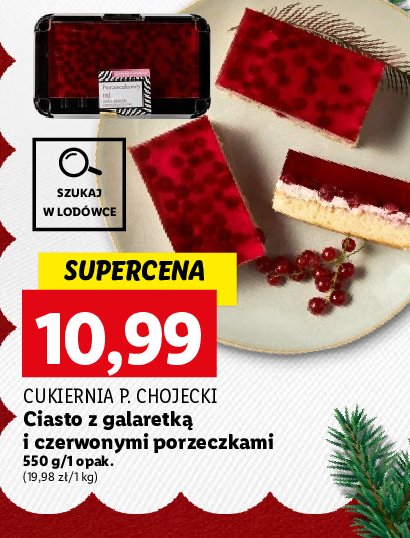 Ciasto z galaretk膮 i czerwonymi porzeczkami Chojecki promocja