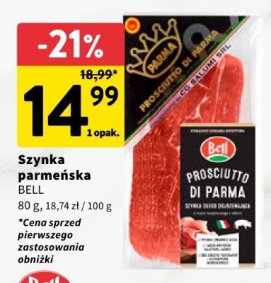 Szynka parmeńska Bell promocja w Intermarche