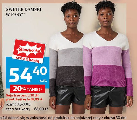 Sweter damski rozm. xs-xxl Auchan promocja w Auchan