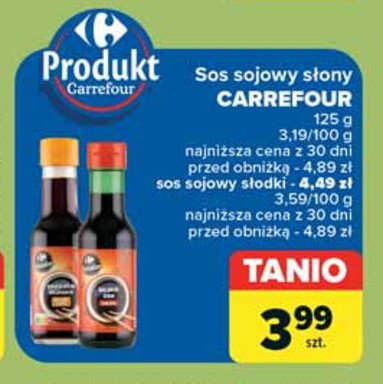 Sos sojowy słodki Carrefour promocja