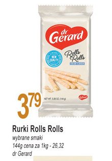 Rurki waflowe rolls rolls z kremem śmietankowym Dr gerard promocja