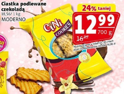 Ciastka podlewane czekoladą 700 g promocja w Prim Market